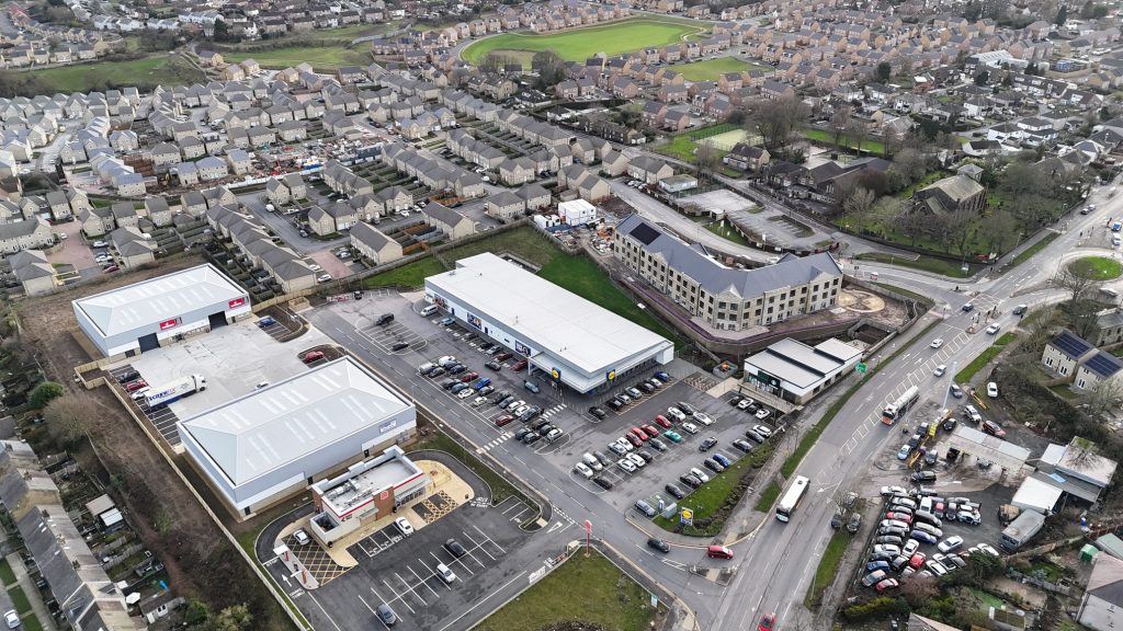 A newly completed trade counter estate near Bradford